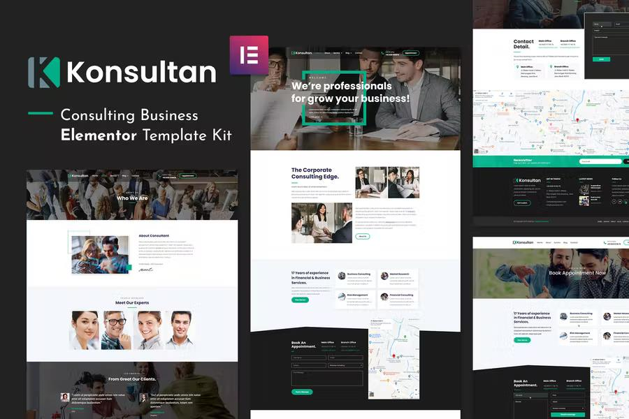 KONSULTAN KIT – CONSULTING BUSINESS ELEMENTOR TEMPLATE KIT